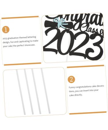 MAGICLULU 6pcs 2023 Graduation Cake Decorating Cake Letters Graduation Cake Decoration Congratulation Party Supplies Class a Customs Glitter Grad Cupcake Topper Make up Graduation Hat Blue 15x14.3cm - Buy Online on SooperMarket.com