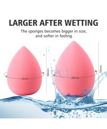 LYFONDYI Multi-colored Teardrop Beauty Makeup Sponge Set - 4 Pack of Makeup Blenders for Foundation, Powder, and Liquid - Face Blending Kit - Buy Online on SooperMarket.com
