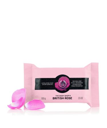 The Body Shop British Rose Exfoliating Soap 3.5 Ounce (Pack of 12)