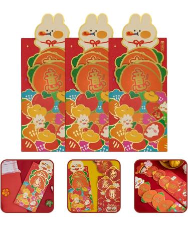 Amosfun 12 Pcs 2023 Red Envelope Lai See Hong Bao Birthday Money Pockets Cash Envelopes Wedding Red Pocket Rabbit Year Red Packets Lucky Money Packets Wedding Money Year Red Envelope Paper - Buy Online on SooperMarket.com
