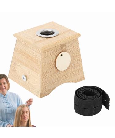 Moxibustion Box Bamboo Moxibustion Burner Box Moxa Roller Stick Holder Moxibuting Tool - Single Hole