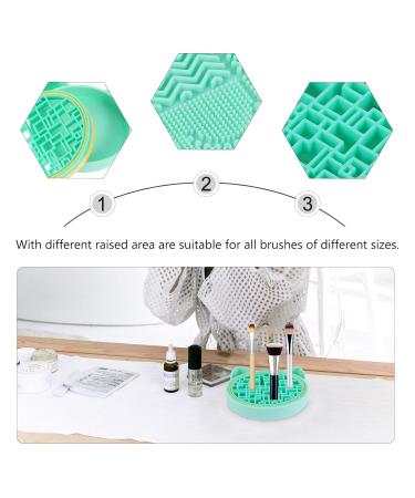 Buy Green 11x11cm Makeup Brush Cleaner & Storage Rack - Cute Cat Clean Brush Pad & Scrubber for Perfect Makeup Care | International Shipping Available - Buy Online on SooperMarket.com