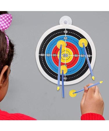 Indoor Suction Cup Archery Target Set for Kids - Toy Bow and Arrow Practice - Buy Online on SooperMarket.com