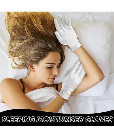 QOCO 3 Pairs White Gloves Cotton Moisturising Gloves for Eczema Dry Hands Breathable Machine Washable Cloth Gloves for Men Women Bedtime Sleep Overnight Hand Cream Lotion Protection Gloves - Buy Online on SooperMarket.com