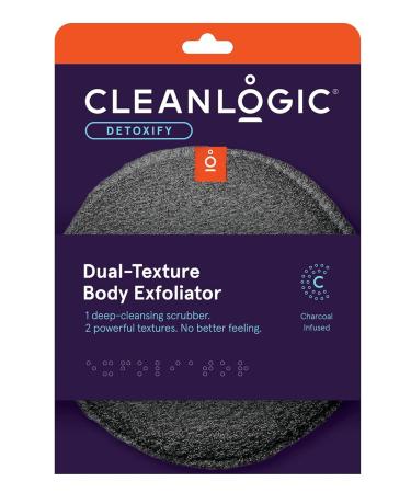 Clean Logic Detox Charcoal Scrubber Body Dual Texture - Pack of 3 | Exfoliating Shower Sponge Set - Buy Online on SooperMarket.com