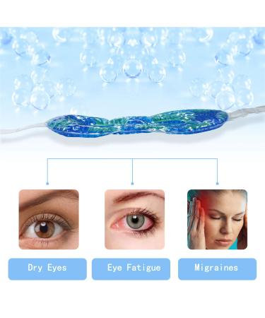 Reusable Gel Eye Mask for Puffiness & Dark Circles - Cooling Eye Ice Pack for Dry Eyes, Headache & Stress Relief (Leaves Design) - Buy Online on SooperMarket.com
