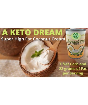 Low Carb Coconut Cream - High Protein, Gluten Free, Diabetic Friendly, No Sugar | Great Taste for Curry Recipes | Healthy for Kids | Non-GMO, Unsweetened 13.5 oz - Buy Online on SooperMarket.com