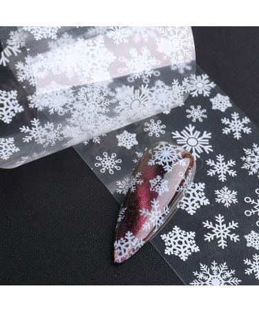 Snowflake Nail Foil Transfer Stickers - Christmas Nail Art Supplies for Festive Manicure - 10 Sheets - Buy Online on SooperMarket.com
