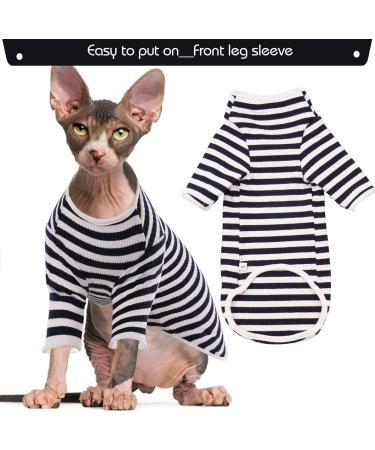 Breathable Summer T-Shirts for Hairless Cats | Soft Cotton Pet Pajamas for Sphynx Cornish Rex Devon Rex - XS Size - Buy Online on SooperMarket.com