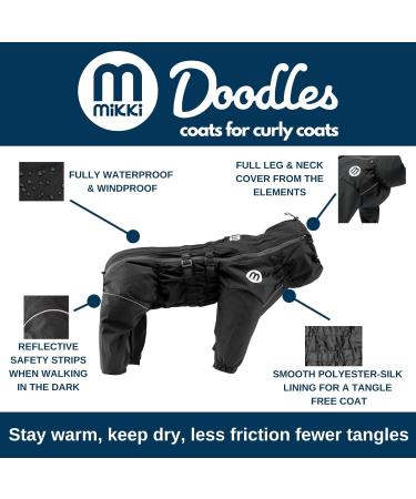 Medium Mikki Doodles Dog Raincoat - Waterproof, Windproof with Silky Lining - Buy Online on SooperMarket.com