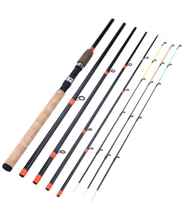 Sougayilang Feeder Rod with 3 Tips Portable Fishing Rod Spinning Casting Travel Rod Full Range Action Carp Coarse Rod