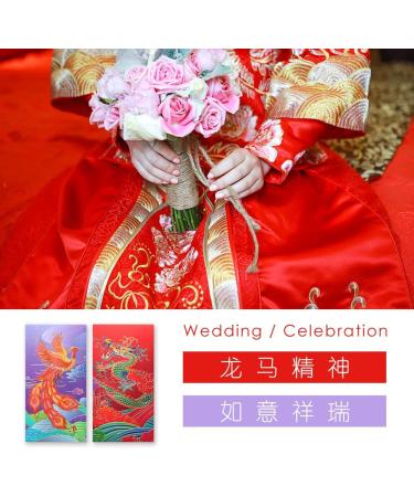 CAPART Chinese New Year Red Envelops 2024 Bulk Chinese Hongbao Long Feng (08 Large 12) 08 LF Large 12 - Buy Online on SooperMarket.com