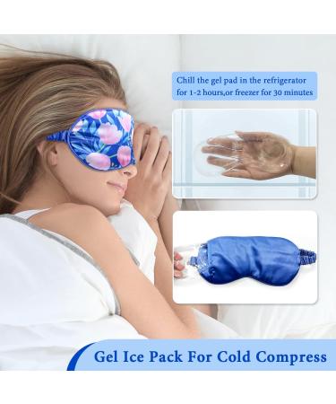 Cooling Eye Mask - Gel Eye Mask for Dark Circles Migraines & Eye Surgery - 3 in 1 Weighted Warm Compress for Dry Eyes & Blepharitis - Blue - Buy Online on SooperMarket.com