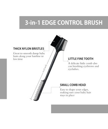 Hair Wax Stick Women Pomade Tamer Stick for Smoothing Flyaways Taming Frizz Baby Hair Long Lasting Cream Gel Slick Back Styling Glue Wigs Bed Head Waxes Stick Edge Control Comb Brush - Black - Buy Online on SooperMarket.com