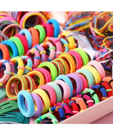780 Pcs Girls Hair Clip & Tie Set - Colorful Ponytail Holders & Rubber Bands for Kids/Toddlers - Hair Accessories in Candy Colors - Buy Online on SooperMarket.com