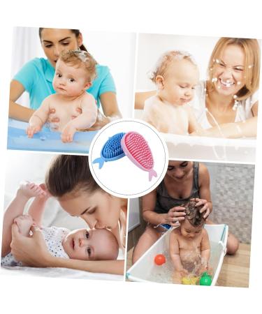 Silicone Scrubber Shower Brush Set for Kids and Adults - Gentle Scalp and Body Cleansing Tool for Babies, Infants, and Hairdressing - Perfect Gift for Newborns - KOMBIUDA - Buy Online on SooperMarket.com