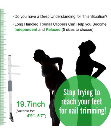 Long Handled Toenail Clippers for Thick Nails - Wide Jaw Opening, Free Bending - Ideal for Seniors, Overweight, Disabled with Arthritis - Easy Reach Pedicure Tool (XS - 19.7) - Buy Online on SooperMarket.com