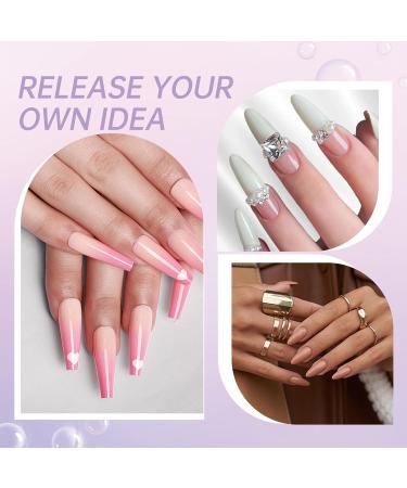 Nail Extension Gel Kit Nude Pink White 6 Colors 15ml Poly Nail Gel Nail Builder Gel Nail Enhancement Gel Set for Home DIY Nail French Manicure(Nail Poly Gel-CS) 6 Colors-NUDE - Buy Online on SooperMarket.com