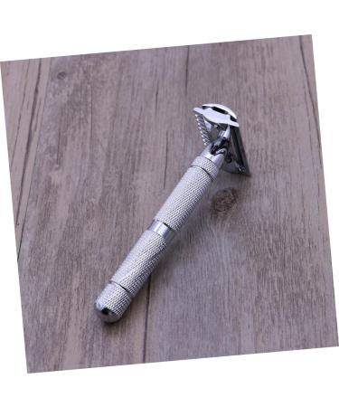 Premium Steel Double Edge Safety Razor for Men - Textured Design Solid Wood Handle Perfect for a Close Shave - 1 Count - Buy Online on SooperMarket.com