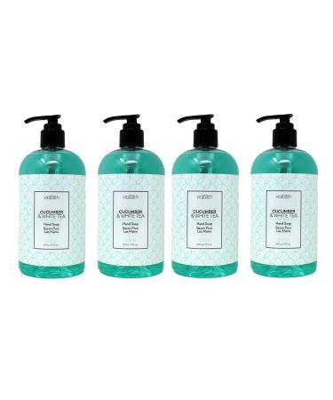 Vitabath CUCUMBER & WHITE TEA 16 fl oz Liquid Hand Soap 4pk