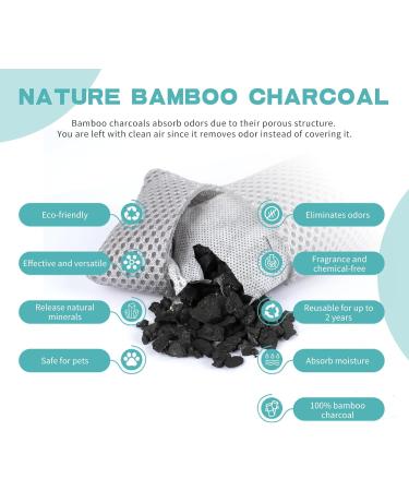 Nature Fresh Activated Charcoal Air Purifier Bags - Odor Eliminator Moisture Absorber & Natural Car Freshener (4 Pack 200g Each) - Perfect for Home Pets Shoes & Closets - Buy Online on SooperMarket.com
