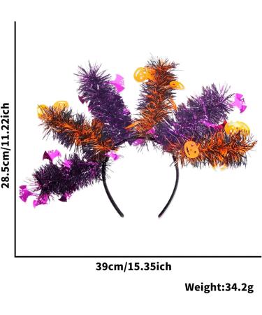 Halloween Headbands Pumpkin Ghost Bat Skeleton Colorful Wool Strips Halloween Hair Bands Halloween Accessories for Adults Halloween Headwear Favors Bat Pumpkin - Buy Online on SooperMarket.com