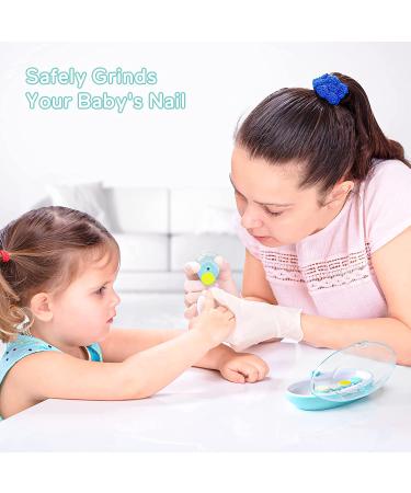 Lupantte Electric Baby Nail Trimmer with Light and 6 Grinding Pads - Safe Nail File and Clippers for Newborns, Infants, Toddlers, Kids and Adults - Green - Buy Online on SooperMarket.com