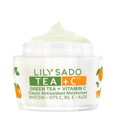 LILY SADO TEA+C Green Tea & Vitamin C Moisturizer - Antioxidant Anti-Aging Anti-Wrinkle Daily Moisturizing Lotion - Hydrates Softens Firms & Tones for Luscious Radiant Skin. For Women & Men Green Tea & Vit C Moisturizer