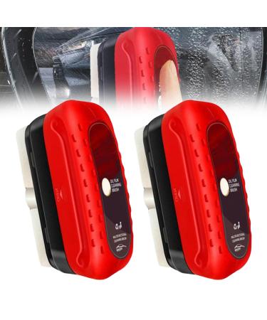 Automotive Oil Film Cleaning Brush Seedhubtok Glass Cleaning Board Hydrophobic Glass Coating for Windshield Anti-Rain Fog Cleaning Glass Brush Improves Clarity and Visibility (A-2Pcs)