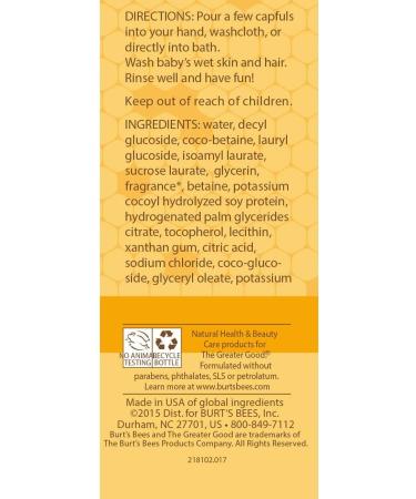 Burt's Bees Baby Shampoo & Wash - Tear Free Baby Soap | 12 oz | International Shipping Available - Buy Online on SooperMarket.com