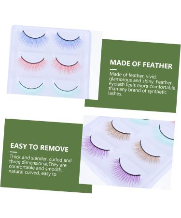 5 Pairs Colored False Eyelashes Natural Eyelashes Colorful Lashes Magnetic Eyelashes Cosmetics Toiletries Fake Eyelash Girls False Eyelashes Artificial Fiber Makeup Tools Dense 5d - Buy Online on SooperMarket.com