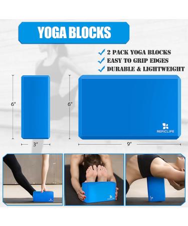 Yoga Blocks Set with Mini Ball, Resistance Bands, Jump Rope & Gym Bag - Pilates & Stretching Accessories - Buy Online on SooperMarket.com