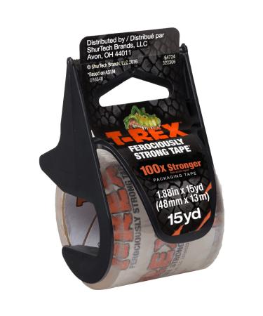 T-REX Clear Packing Tape with Dispenser 1.88 in. x 15 yd. (284990)