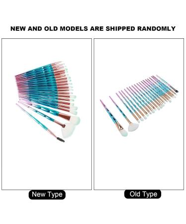 20-Piece Professional Makeup Brushes Set - Portable Soft Fiber Cosmetic Brush Kit for Face & Eyes - Buy Online on SooperMarket.com