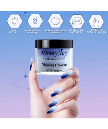 Blue and White Temperature Color Change Dip Powder Nails - Long-lasting, No UV Light Needed - 28g/Box (No.8) - Buy Online on SooperMarket.com