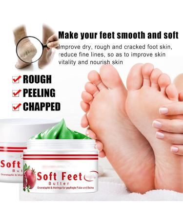 Pomegranate Hand and Foot Cream | Repair Dry Cracked Heels & Chapped Skin | Moisturizing Salve with Pomegranate Extract & Peppermint | International Shipping Available - Buy Online on SooperMarket.com
