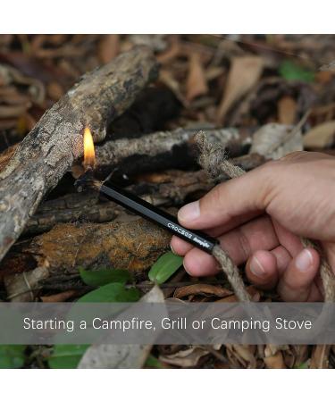 CrocSee Survival Wick Hemp Cord Tinder Kit with Waterproof Aluminum Bellows Tube Sleeve - Fire Starting Essentials - Buy Online on SooperMarket.com