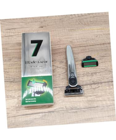 Professional Stainless Steel Men's Safety Razor Set - Short Handled Butterfly Open Beard & Eyebrow Trimmer for Precision Grooming - Buy Online on SooperMarket.com