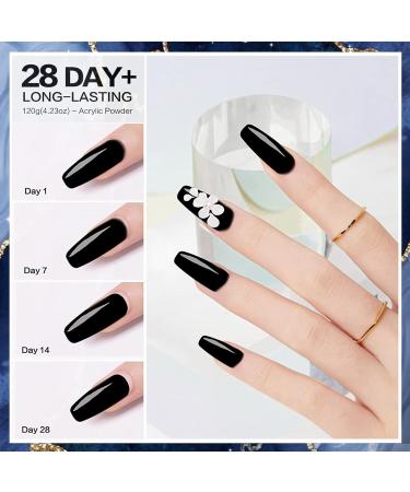 28g Acrylic Nail Powder Set for French Manicure - Black HJ-NAP016 - Buy Online on SooperMarket.com
