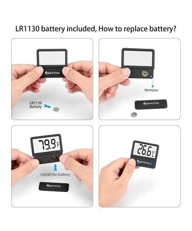 Capetsma Digital Aquarium Thermometer - Accurate Reptile and Fish Tank Temperature Gauge with Large LCD Screen - Buy Online on SooperMarket.com