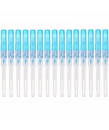 Piercing Needles,15PCS 22G IV Catheter Needles 22 Gauge Disposable Stainless Steel Hollow Body Piercing Needles for Ear Nose Belly Navel Nipple Piercing