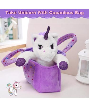 Latocos Unicorn Gifts for Girls Age 3-8: Plush Unicorn Stuffed Animal Blanket Bag - Perfect Kids Birthday or Christmas Present for Toddlers 3-8 Years Old - Buy Online on SooperMarket.com