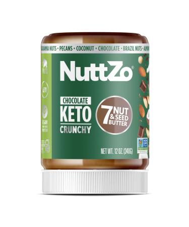 Nuttzo 7 Nut & Seed Butter Chocolate Keto Crunchy 12 oz (340 g)