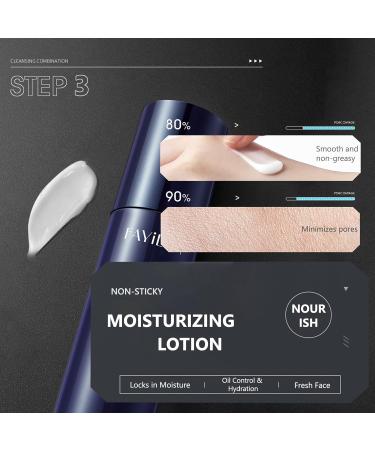 Skin Care Gift Set For Men - Cleanser Toner Moisturizing Lotion Face Care Set - Hydrates Moisturizes Oil Controls Deep Cleanses And Refines Pores Men's Gift Set For Valentine Birthday Christmas - Buy Online on SooperMarket.com