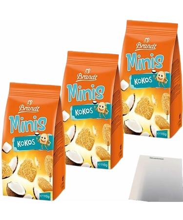 Brandt Mini Zwieback Coconut 3-pack (3x110g pack) + usy Block