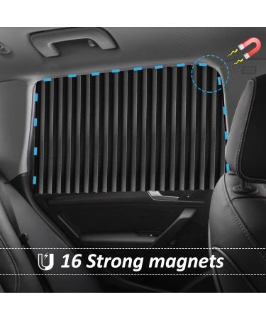 ZATOOTO Magnetic Car Side Window Sunshade Set - 4PCS Black | UV Protection & Privacy Curtains for Baby | Blackout Car Window Shade - Buy Online on SooperMarket.com