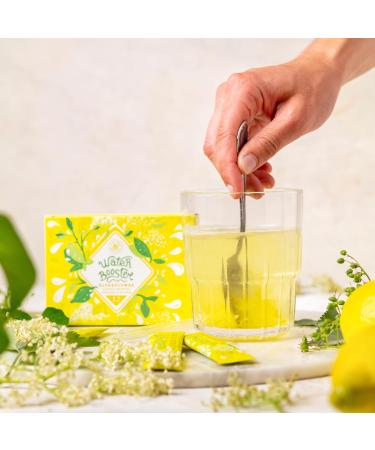 Water Booster Beverage Mixture with Vitamin C - Elderflower Flavor Drink Powder | Low Calorie & Low Sugar | 12x2.5g Convenient Packs - Buy Online on SooperMarket.com