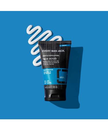 Every Man Jack Gentle Exfoliating Face Scrub for Men - 4.2 oz Twin Pack | Exfoliating, Moisturizing, and Reviving Skincare with Jojoba Beads, Hyaluronic Acid, and Caffeine - Buy Online on SooperMarket.com
