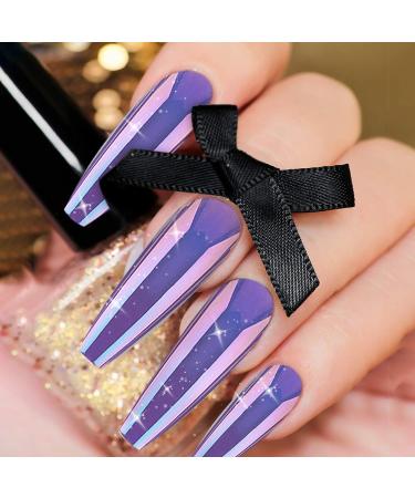 240 Extra Long Aurora Pattern Ballerina Coffin False Nails - Solid Color Full Cover Fake Nails for DIY Nail Salon - Buy Online on SooperMarket.com