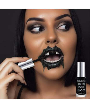 BOBISUKA Black Tooth Paint - Professional Makeup for Cosplay Halloween Theater & Special Effects | Safe Quick Dry Realistic (5 ml - Buy Online on SooperMarket.com